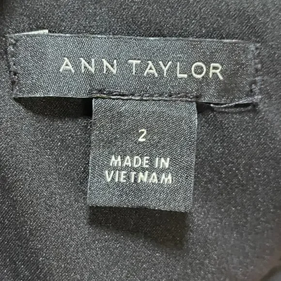 Ann Taylor Polka Dot Jumpsuit Racerback Wide Leg Sleeveless Black Beige Womens 2 - Picture 7 of 9